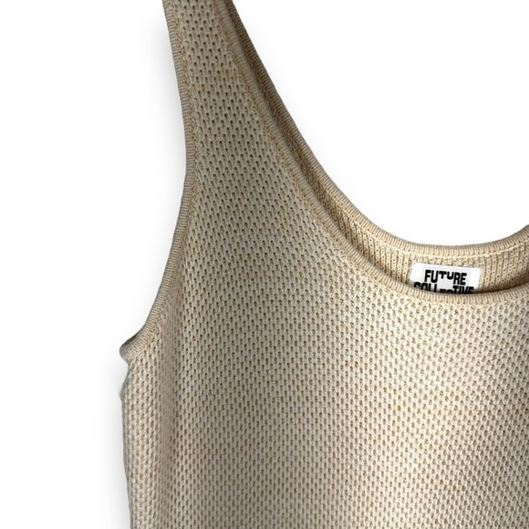 Future Collective x Alani Noelle Crochet Fringe Column Dress, Cream, Size 1X - Picture 7 of 14